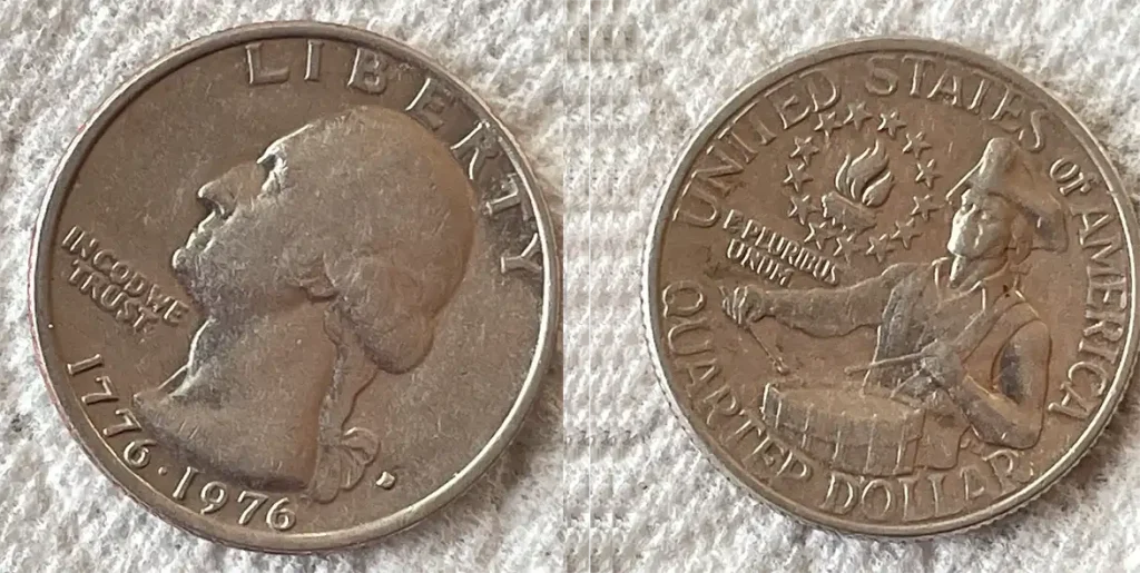 the picture of the coin with Off-Center Strike error